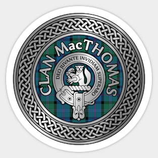 Clan MacThomas Crest & Tartan Knot Sticker